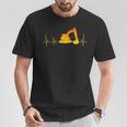 Digger Driver Digger Driver Heartbeat Ecg Heart Rate T-Shirt Lustige Geschenke