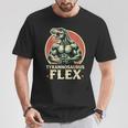 Divertido Bodybuilder Tyrannosaurus Flex Gym T-Rex Dinosaur Camiseta unisex Regalos divertidos