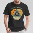 Don't Panic Life Universe Everything 42 Science Fiction Space Lovers T-Shirt Lustige Geschenke