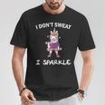 I Don't Sweat Unicorn Gym Regalo De Entrenamiento Sin Mangas Camiseta unisex Regalos divertidos