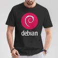 Double-Sided Debian Linux Software Of The Dedicated Community T-Shirt Lustige Geschenke