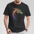 Dragón Dibujo Colorido Animales Obras De Arte Camiseta unisex Regalos divertidos