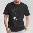 Drawn Simple Snowboard Girl T-Shirt Lustige Geschenke