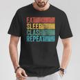 Eat Sleep Clash Repeat Gaming Clans Vintage Distressed T-Shirt Unique Gifts