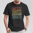 Eat Sleep Rowing Repeat Rowing T-Shirt Lustige Geschenke