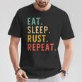 Eat Sleep Rust Repeat Programming Retrointage T-Shirt Lustige Geschenke