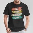 Eat Sleep Soccer Repeat Boys Soccer Lovers & Players T-Shirt Personalized Gifts