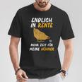 Endlich In Rente Mehr Zeit Für Meine Hühner Chicken Ruhestand T-Shirt Lustige Geschenke