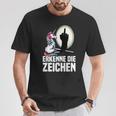 Erkenne Die Zeichen Einhorn Schatten Lustiger Spruch Einhorn T-Shirt Lustige Geschenke