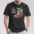 I Exist Out Of Spite Raccoon Sunglasses T-Shirt Personalized Gifts