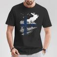 Finland Flag Elk Finland T-Shirt Lustige Geschenke