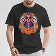 Fleurs De Crâne De La Catrina Dia De Los Muertos T-Shirt Cadeaux drôles
