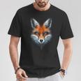 Fox Animal Blue Eyes Illustration Fox T-Shirt Lustige Geschenke