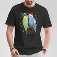 Frohe Weihnachten Budgies Birds T-Shirt Lustige Geschenke