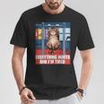 Cat Gym Meme Everything Hurts Gym Hilarious Cat Gym Camiseta unisex Regalos divertidos