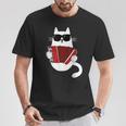 Cat Sunglasses Accordionist Accordion Musician T-Shirt Lustige Geschenke