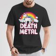 Death Metal Rainbow Unicorn T-Shirt Lustige Geschenke