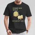 Knitting Saying Comme Was Wolle Ich Sheep Das T-Shirt Lustige Geschenke