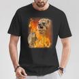 Rock Hyrax Fire Style T-Shirt Lustige Geschenke