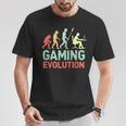 Gaming Evolution Humorideojuego Diciendo Divertido Gamers Camiseta unisex Regalos divertidos