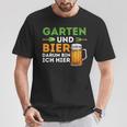 Garten Und Bier Darum Bin Ich Hier Gärtner Hobbygärtner T-Shirt Lustige Geschenke