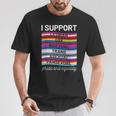 Gay Pride Lgbt Support Trans Pan Lesbian Bi Equality T-Shirt Lustige Geschenke