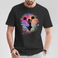 Girls' Rainbow Cheerleader Silhouette Female Cheerleader T-Shirt Lustige Geschenke