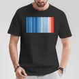 Global Warming Blue Red Stripe Pattern T-Shirt Lustige Geschenke