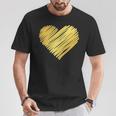 Golden Heart T-Shirt Lustige Geschenke