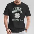 The Green Monsta Boston Irish Pride Distressed Clover T-Shirt Unique Gifts
