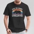 Guardar Los Unicornios Gorditosintage Rinoceronte Derechos Animales Divertido Camiseta unisex Regalos divertidos