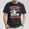 For Handball Born Forced To School Girls T-Shirt Lustige Geschenke