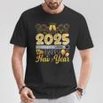 Happy New Year 2025 Loading Fireworks Champagne Lover T-Shirt Lustige Geschenke