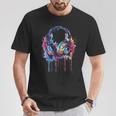 Headphones Music Dj Beatmaker Techno Splash House Music Edm T-Shirt Lustige Geschenke