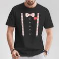 Heart Bow Tie & Bracesalentine's Day Costume Women's T-Shirt Lustige Geschenke