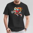 Heart Playing Lacrosse Lacrosse Player Valentine's Day T-Shirt Personalized Gifts