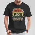 Hecho En 1980 45 Años Cumpleaños Divertido Regalo 45 Años Camiseta unisex Regalos divertidos