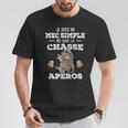 Homme Humour Chasseur Sanglier J'aime La Chasse Et L'apéro T-Shirt Cadeaux drôles