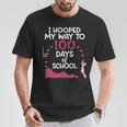 Hooped My Way 100 Days Of School Basketball 100Th Day Girls T-Shirt Funny Gifts