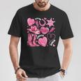 Howdy Valentine Day Western Cowgirl Xoxo Disco Heart Women T-Shirt Personalized Gifts