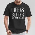 Humoristique Life Is Better At The Lake Manche Longue T-Shirt Cadeaux drôles