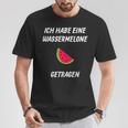 Ich Habe Eine Wassermelon Getrie Ich Habe Eine T-Shirt Lustige Geschenke