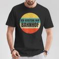 Icherstehe Nur Bahnhof Geschenk Für Eisenbahn Eisenbahner T-Shirt Lustige Geschenke