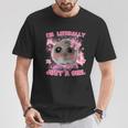 I'm Literally Just A Girl Sad Hamster Meme T-Shirt Lustige Geschenke