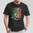 Irish Usa Flag Leprechaun Lucky Hockey St Patrick's Day T-Shirt Personalized Gifts