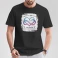 Je Porte Duiolet Sarcelle Pour Quelqu'un Qui Me Manque Tous Les Jours T-Shirt Cadeaux drôles
