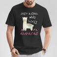 Just A Girl Who Loves Alpacas Alpacas Slogan T-Shirt Lustige Geschenke