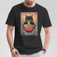 Kawaii Cat Anime Cat Ramen Graphic Japanese T-Shirt Personalized Gifts