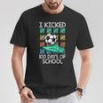 I Kicked 100 Days Of School Soccer Player Sports 100Th Day T-Shirt Personalized Gifts