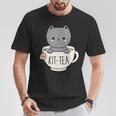 Kit-Tea Cute Kitten In Tea Cup Cat Lover Cat Pun T-Shirt Unique Gifts